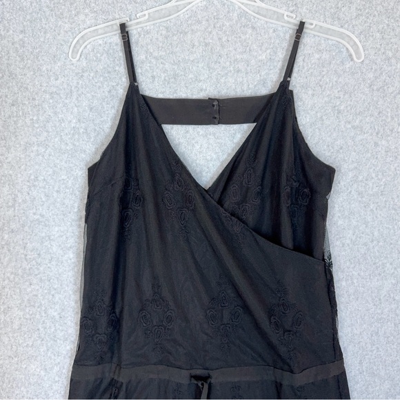 Chaser Romper Black Lace Size Small Spaghetti Straps Adjustable Cinch Waist NWT - Picture 3 of 16